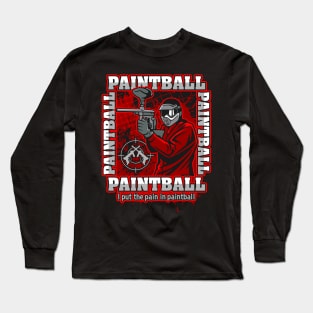 Paintball Player Red Team Long Sleeve T-Shirt